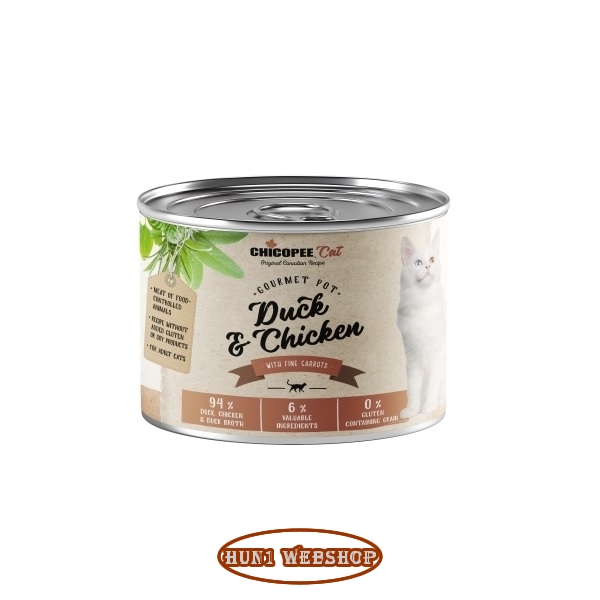 Chicopee Cat Adult Gourmet Pot Duck & Chicken (kacsa és csirke) 195 g