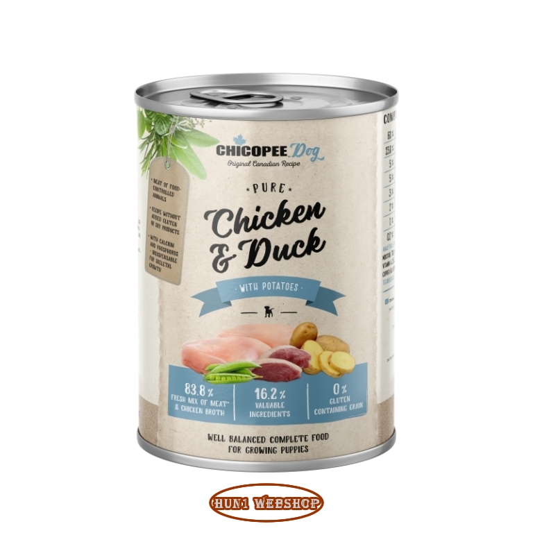 Chicopee Dog Puppy Pure Chicken & Duck (csirke és kacsa) 400 g