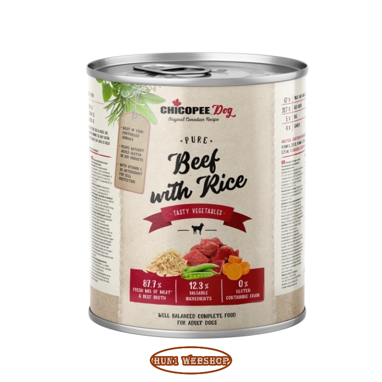 Chicopee Dog Adult Pure Beef with Rice (marha rizzsel) 800 g