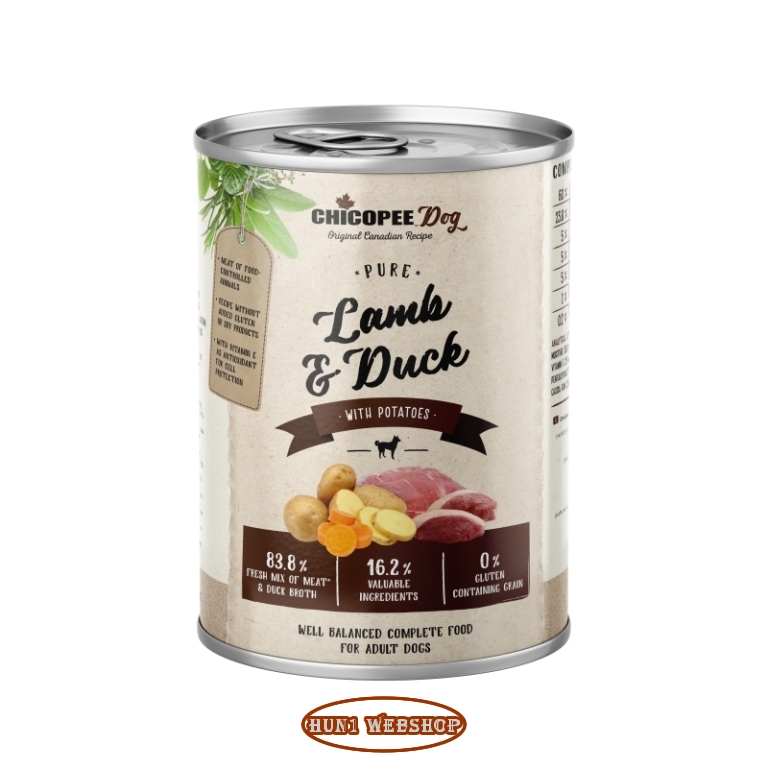 Chicopee Dog Adult Pure Lamb & Duck (bárány és kacsa) 400 g