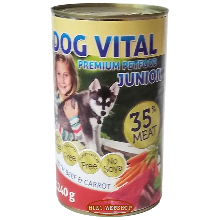 Dog Vital Junior Beef & Carrot - marha és répa 1240 g