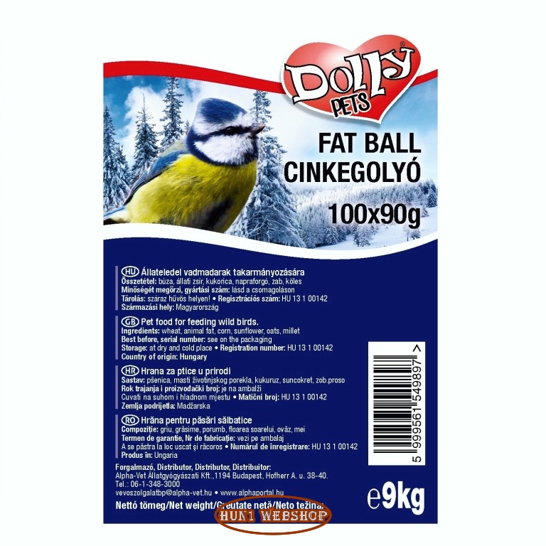Dolly Pets Faggyúgolyó (100x90 g)