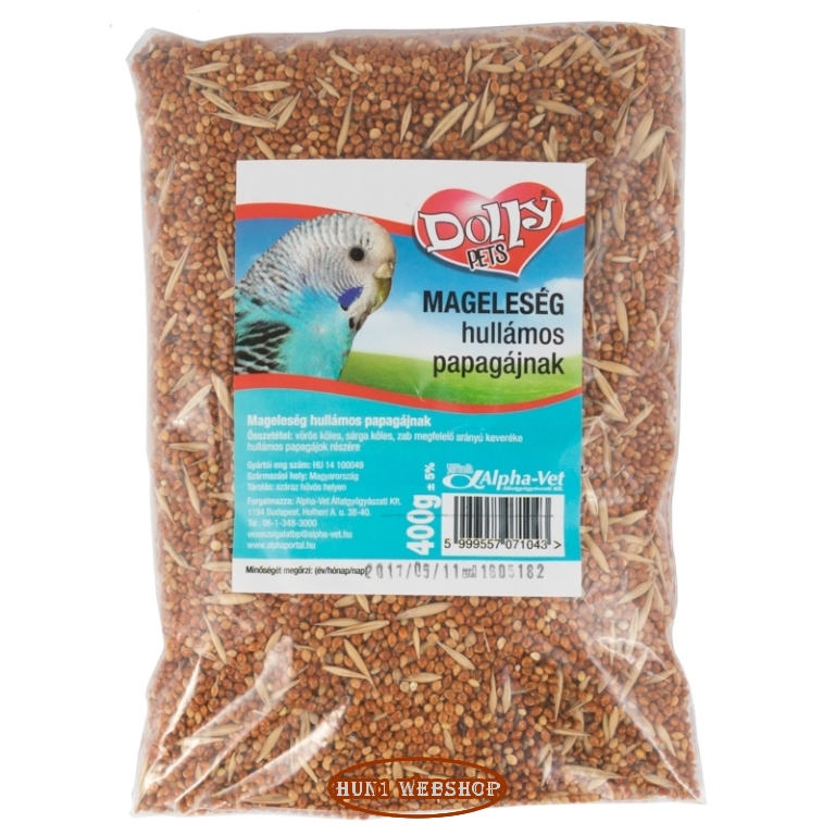 Dolly Pets Hullámos papagáj mageleség 10x400 g