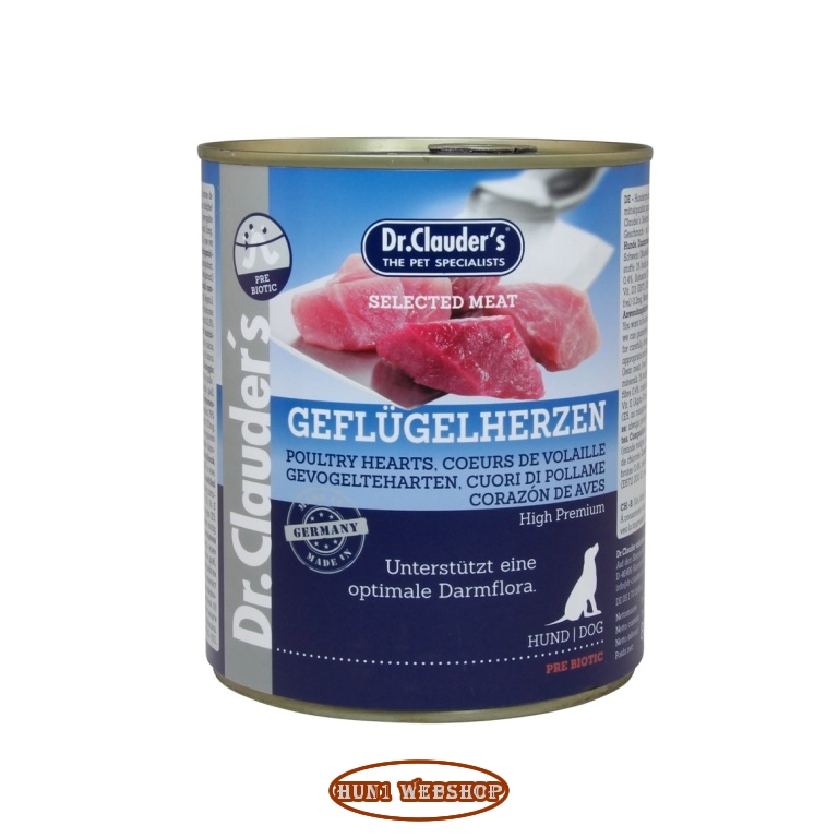 Dr. Clauders Selected Meat Poultry Hearts (szárnyas szív) 800 g