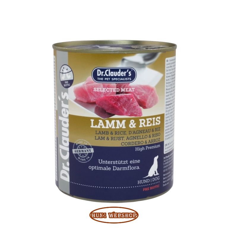 Dr. Clauders Selected Meat Lamb & Rice (bárány-rizs) 800 g