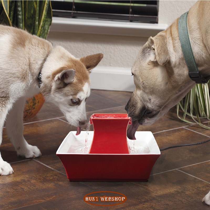 Drinkwell Pagoda kerámia ivókút - piros (2 L)