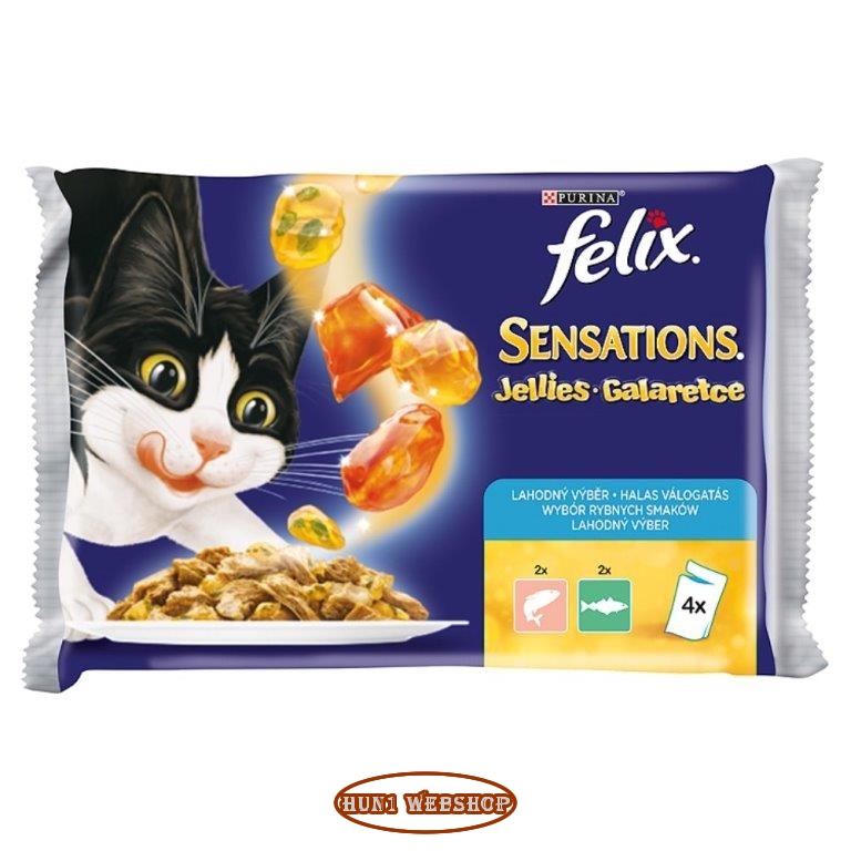 Felix Sensations - Halas válogatás aszpikban (Lazac és tőkehal) 4 x 85 g
