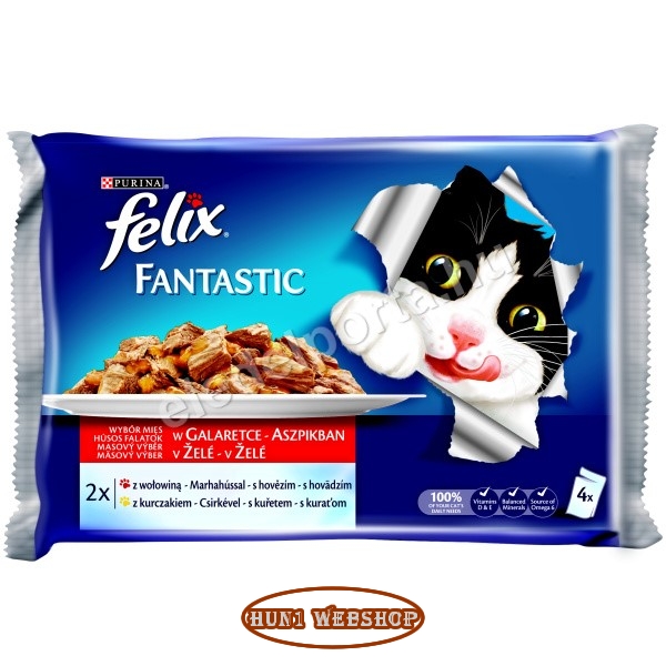 Felix Fantastic - Marha és Csirke aszpikban 4 x 85 g