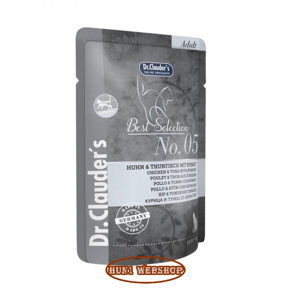 Dr. Clauders Best Selection Cat No5 Intestinal csirke és tonhal spenóttal 85 g