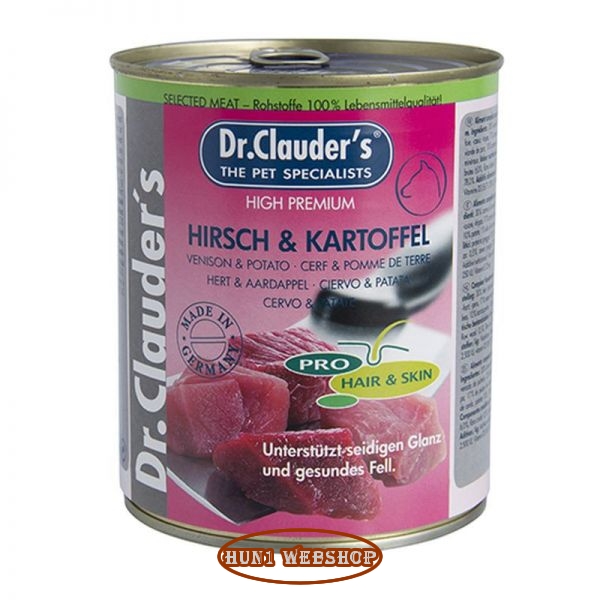 Dr. Clauders Selected Meat Venison & Potato (szarvas-burgonya) 800 g