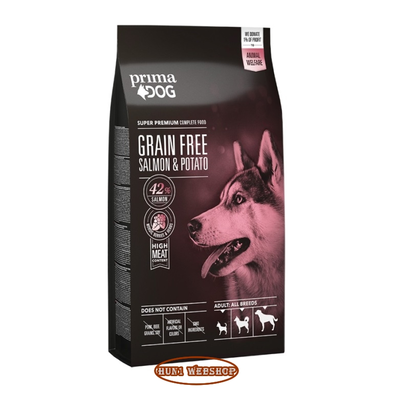 PrimaDog Grain Free Adult All Breeds Salmon & Potato 10 kg