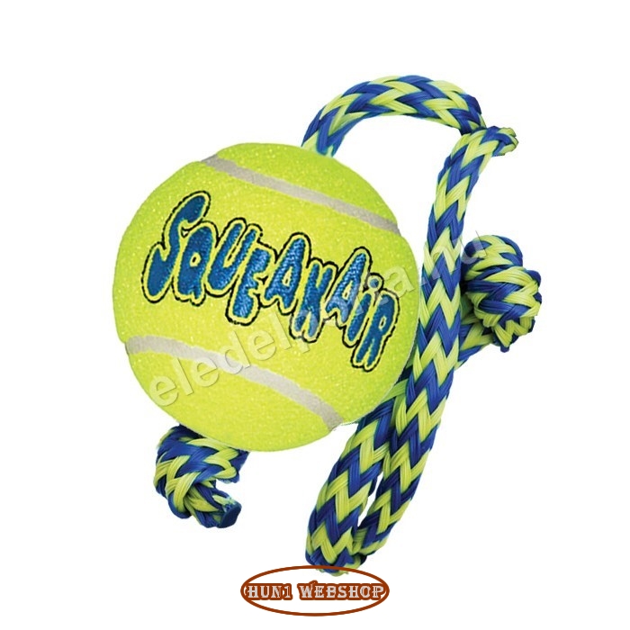 KONG AirDog Squeakair Ball with Rope (M)