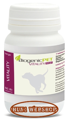 BiogenicPet Vitality Large - vitalizáló, regeneráló tabletta (60 db)