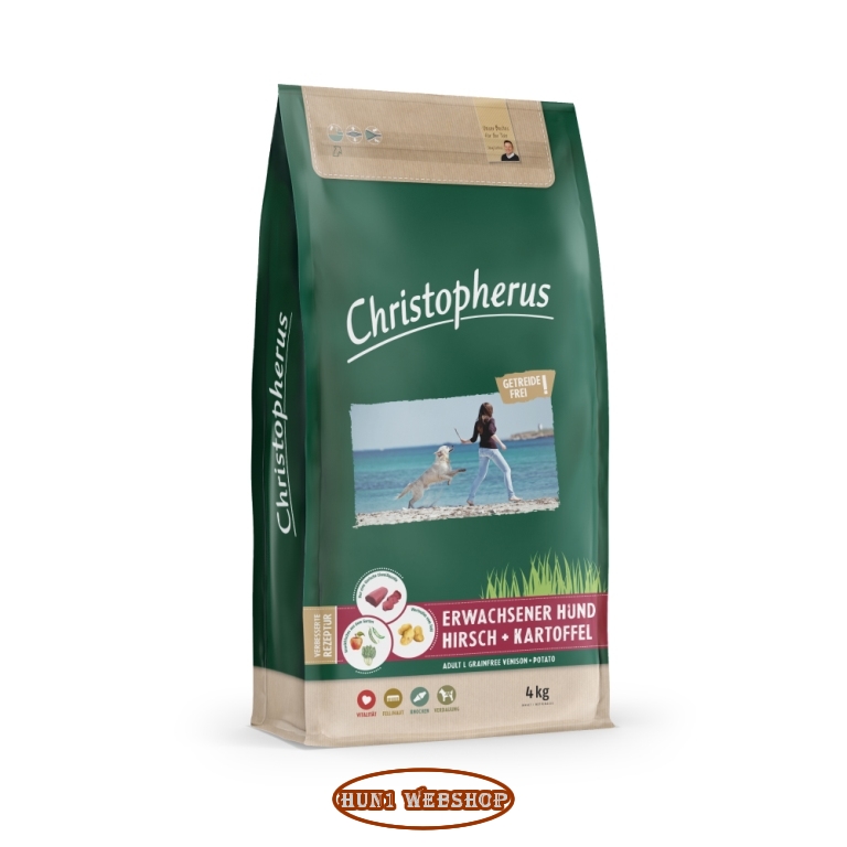 Christopherus Dog Adult Large Grainfree Venison (szarvas és burgonya) 4 kg