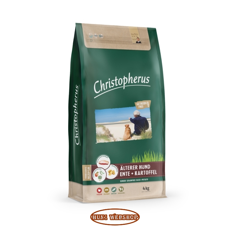 Christopherus Dog Senior Grainfree Duck (kacsa és burgonya) 4 kg