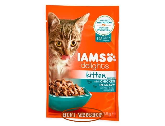 IAMS Delights Kitten Csirkehús szószban 85 g