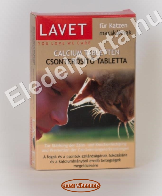 Lavet Csonterősítő tabletta macskáknak (50 db)