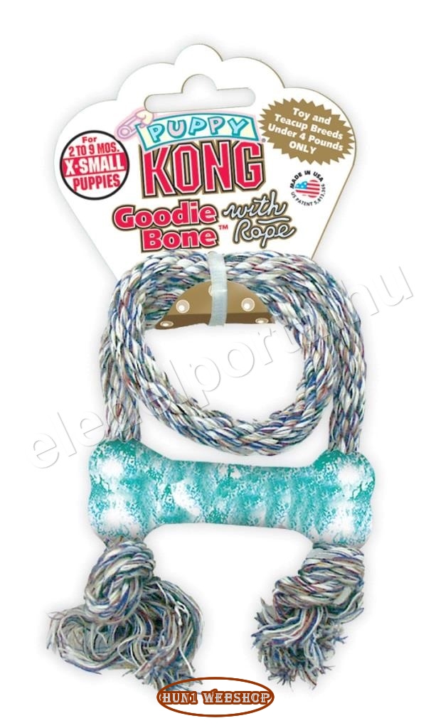KONG Puppy Goodie Bone kötéllel (XS)