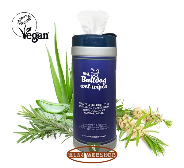 My Bulldog Wet Wipes - természetes nedves törlőkendő   75 db