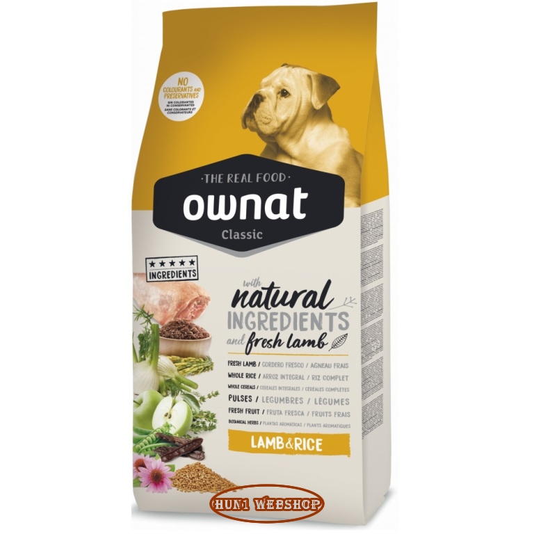 Ownat Dog Classic Lamb & Rice 20 kg