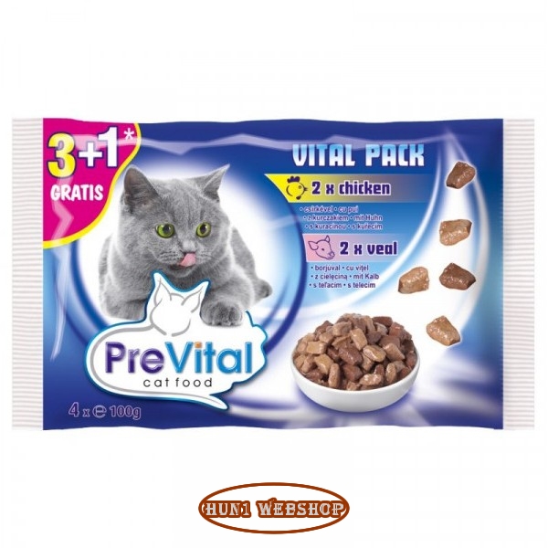 PreVital Vital Pack csirke és borjú 4x100 g