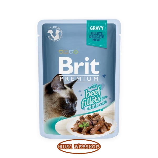Brit Premium Delicate Fillets in Gravy with Beef 24x85 g
