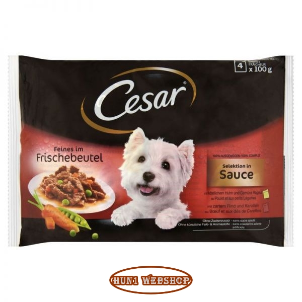 Cesar Selection Csirke-Marha zöldségekkel mártásban 4x100 g