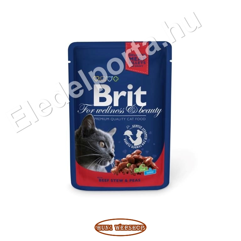 Brit Premium Cat Beef Stew & Peas 24x100 g