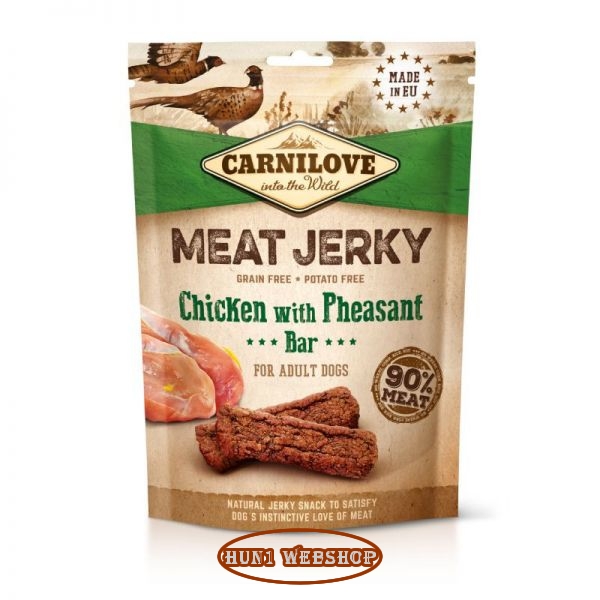 Carnilove Jerky Snack Chicken with Pheasant Bar - csirke&fácán 100 g