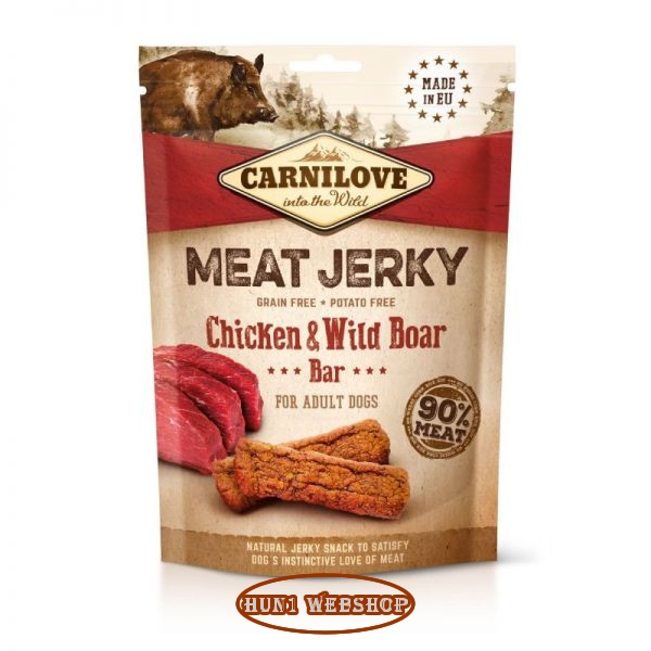 Carnilove Jerky Snack Chicken&Wild Boar Bar – csirke&vaddisznó 100 g