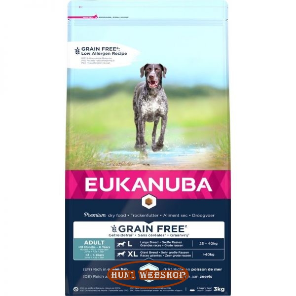 Eukanuba Grain Free Adult Large Ocean Fish 3 kg