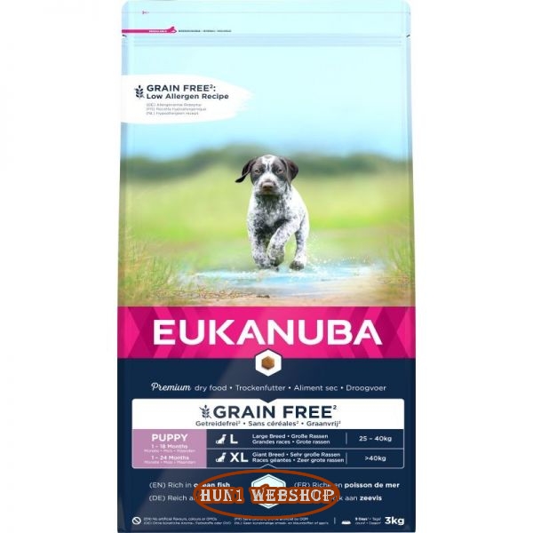 Eukanuba Grain Free Puppy & Junior Large Ocean Fish 3 kg