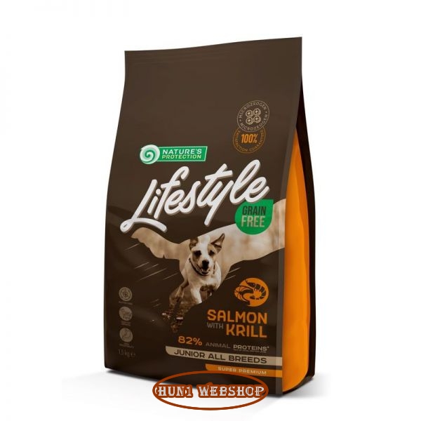 Nature's Protection Lifestyle Dog Grain Free Junior Salmon with krill 1,5 kg