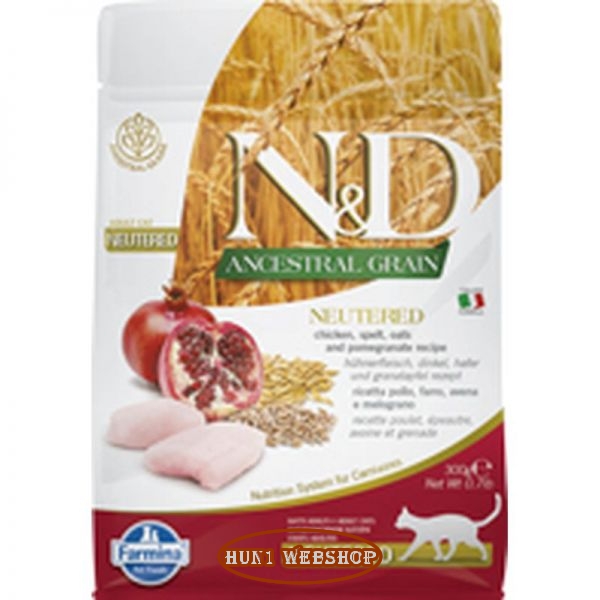 N&D Cat Adult ANCESTRAL GRAIN Neutered Chicken - csirke 300 g