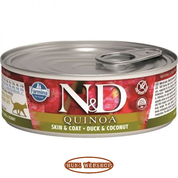 N&D Cat QUINOA Skin & Coat Duck (kacsa és kókusz) 80 g