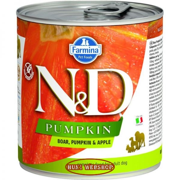 N&D PUMPKIN Dog Boar (vaddisznó, alma és sütőtök) 285 g