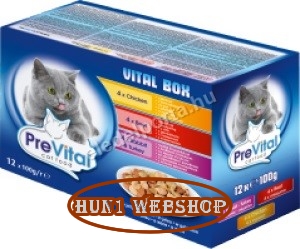 PreVital Vital Box csirke, marha, nyúl és pulyka 12x100 g
