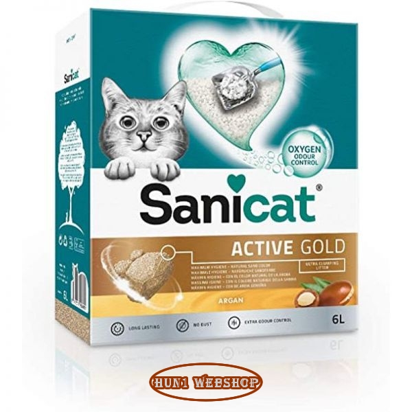 Sanicat Active Gold Argan csomósodó macskaalom  6 L