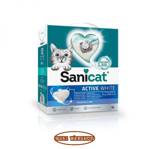 Sanicat Active White ultra csomósodó macskaalom 6 L