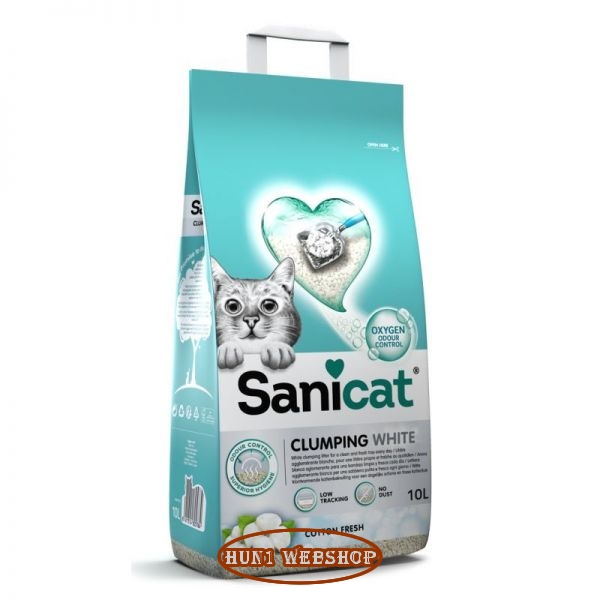 Sanicat Clumping White Cotton fresh csomósodó macskaalom 10 L