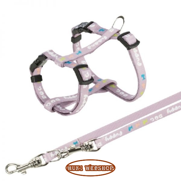 Trixie Junior&Puppy H-Hám pórázzal (M-L) világos lila