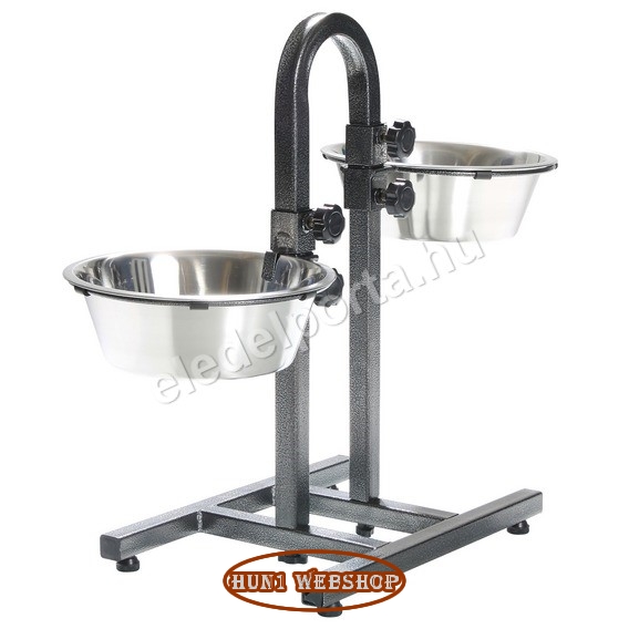 Trixie fém tál szett állítható magasságú állványon (2 x 2,8 L)