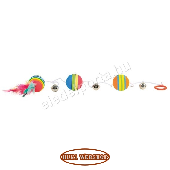 Trixie felakasztható hablabda tollakkal, csörgővel