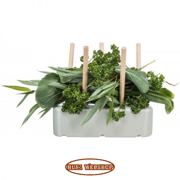 Trixie Kerámia és fa eledel tartó 26x23x17 cm - szürke