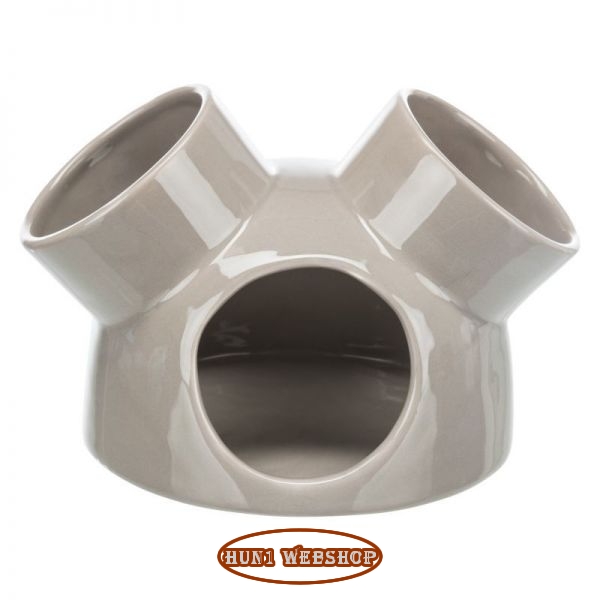 Trixie Kerámia Bújó egérnek 3 bejárattal 16x12 cm - bézs