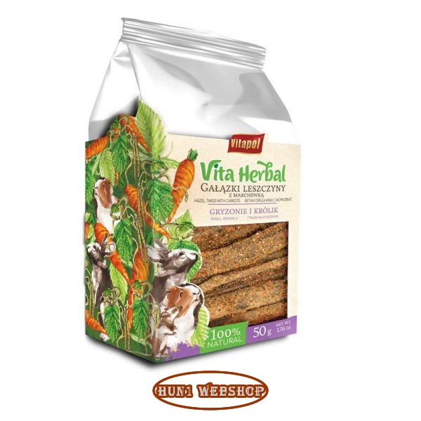 Vitapol Vita Herbal Mogyorógallyak Sárgarépával 50 g