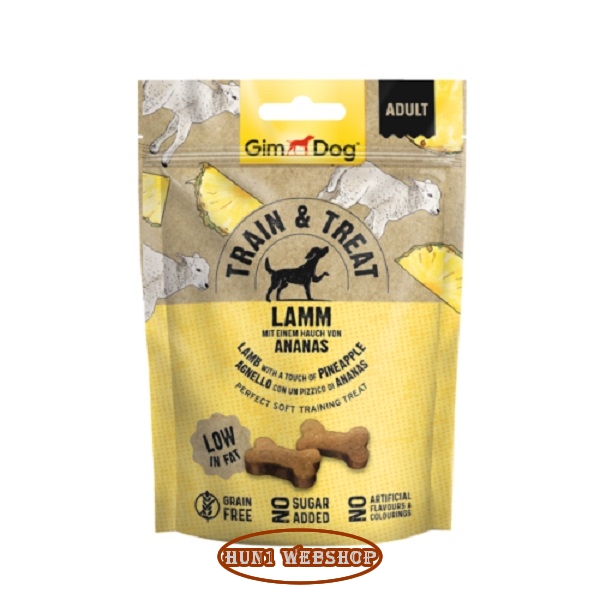 GimDog Train & Treat Lamm and Ananas snack   125 g