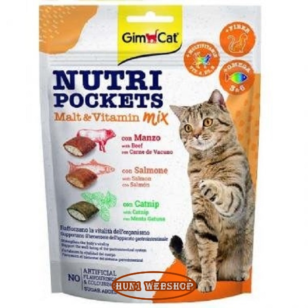GimCat Snack Nutripockets Maláta & Vitamin Mix    150 g