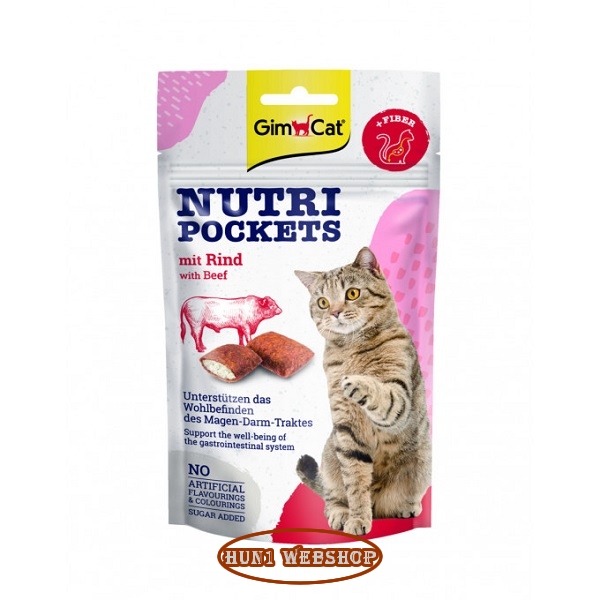GimCat Snack Nutripockets Marha & Maláta   60 g