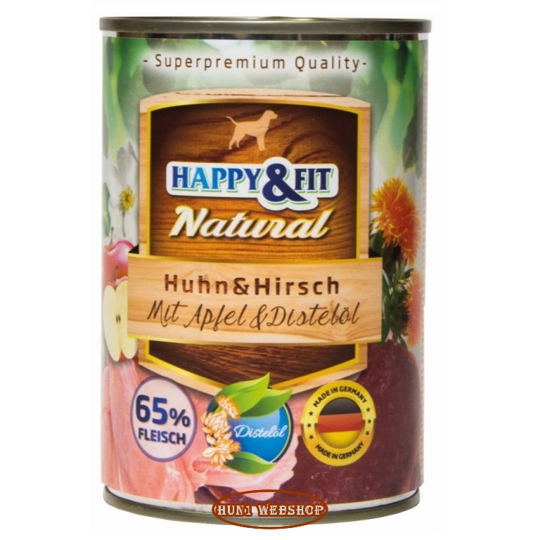 Happy&Fit Natural Huhn & Hirsch (csirke és szarvas) 400 g